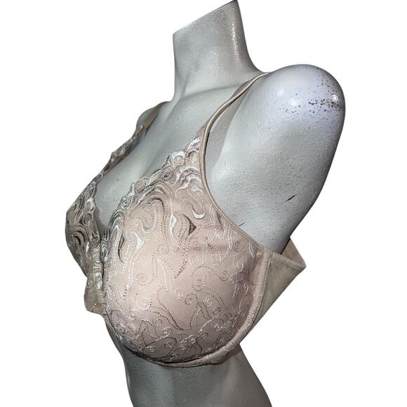 PLAYTEX Secrets Beautiful Lift Embroidered Underwire Bra Sz 44DD Beige/Nude - Picture 4 of 6